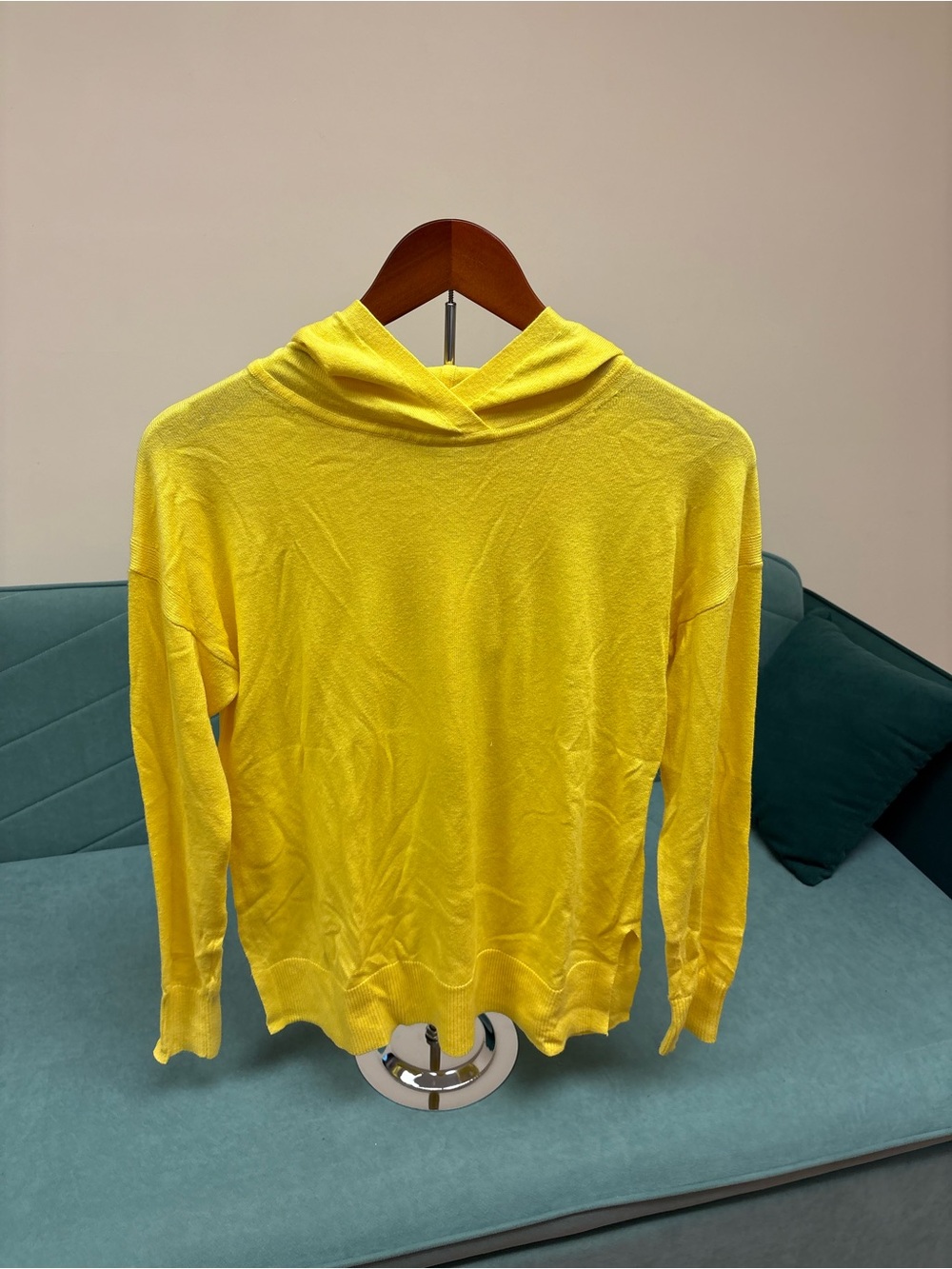 Banana Republic Bright Yellow Lightweight Hooded Sweater